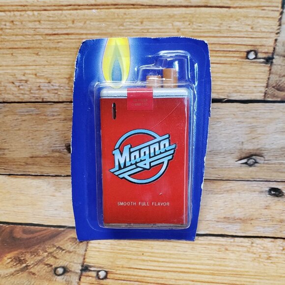 Magna Cigarette Pack Lighter Vintage 80s Novelty Gas Refillable Japan Style HTF - Picture 1 of 6
